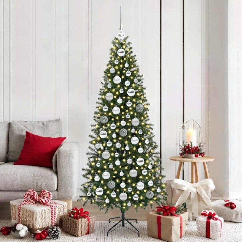 Ensemble de Boules de Noël 120 pcs Argent Plastique 512624512624