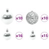Ensemble de Boules de Noël 120 pcs Argent Plastique 512624512624