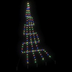 Arbre de Noël LED avec piquets au sol Multicolore 306 cm Métal 512628512628