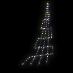 Arbre de Noël LED avec piquets au sol Multicolore 306 cm Métal 512628512628