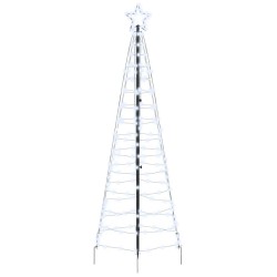 Arbre de Noël LED avec piquets au sol Blanc froid 250 cm Fer 512629512629