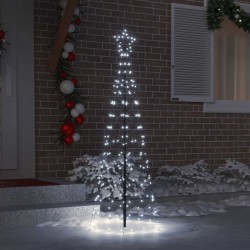 Arbre de Noël LED avec piquets au sol Blanc froid 250 cm Fer 512629512629