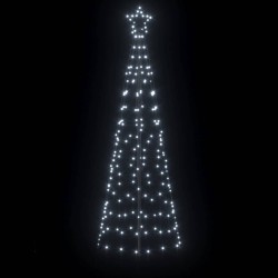 Arbre de Noël LED avec piquets au sol Blanc froid 250 cm Fer 512629512629