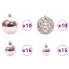 Ensemble de Boules de Noël avec 300 LED 120 pcs Rose Plastique 512630512630