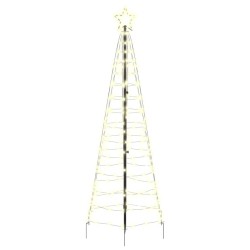 Arbre de Noël LED avec piquets au sol Blanc chaud 250 cm Fer 512631512631