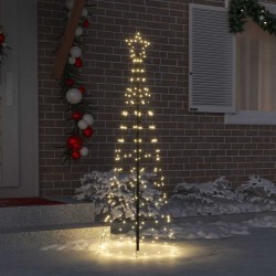 Arbre de Noël LED avec piquets au sol Blanc chaud 250 cm Fer 512631512631