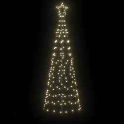 Arbre de Noël LED avec piquets au sol Blanc chaud 250 cm Fer 512631512631