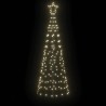 Arbre de Noël LED avec piquets au sol Blanc chaud 250 cm Fer 512631512631