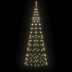 Arbre de Noël LED avec piquets au sol Blanc chaud 250 cm Fer 512631512631