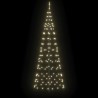 Arbre de Noël LED avec piquets au sol Blanc chaud 250 cm Fer 512631512631