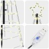 Arbre de Noël LED avec piquets au sol Blanc chaud 250 cm Fer 512631512631