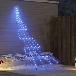 Arbre de Noël LED avec piquets au sol Bleu 306 cm Métal 512632512632