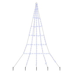 Arbre de Noël LED avec piquets au sol Bleu 306 cm Métal 512632512632