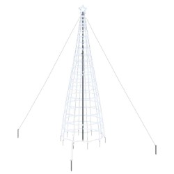 Arbre de Noël LED avec piquets au sol Blanc froid 400 cm Fer 512633512633