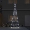 Arbre de Noël LED avec piquets au sol Blanc froid 400 cm Fer 512633512633