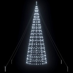 Arbre de Noël LED avec piquets au sol Blanc froid 400 cm Fer 512633512633