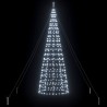 Arbre de Noël LED avec piquets au sol Blanc froid 400 cm Fer 512633512633