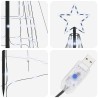 Arbre de Noël LED avec piquets au sol Blanc froid 400 cm Fer 512633512633
