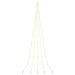 Arbre de Noël LED avec piquets au sol Blanc chaud 511 cm Métal 512634512634
