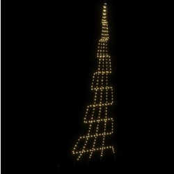 Arbre de Noël LED avec piquets au sol Blanc chaud 511 cm Métal 512634512634