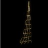 Arbre de Noël LED avec piquets au sol Blanc chaud 511 cm Métal 512634512634