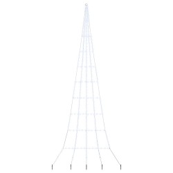 Arbre de Noël LED avec piquets au sol Blanc froid 511 cm Métal 512635512635