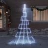 Arbre de Noël LED avec piquets au sol Blanc froid 511 cm Métal 512635512635