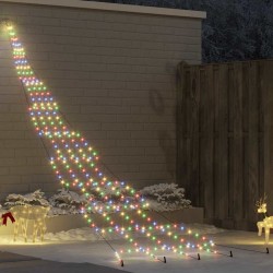 Arbre de Noël LED avec piquets au sol Multicolore 511 cm Métal 512636512636