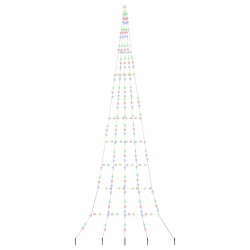 Arbre de Noël LED avec piquets au sol Multicolore 511 cm Métal 512636512636