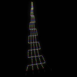 Arbre de Noël LED avec piquets au sol Multicolore 511 cm Métal 512636512636