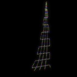 Arbre de Noël LED avec piquets au sol Multicolore 511 cm Métal 512636512636