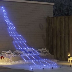 Arbre de Noël LED avec piquets au sol Bleu 511 cm Métal 512637512637