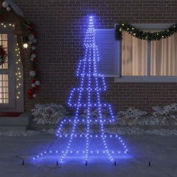 Arbre de Noël LED avec piquets au sol Bleu 511 cm Métal 512637512637