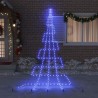 Arbre de Noël LED avec piquets au sol Bleu 511 cm Métal 512637512637