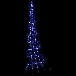 Arbre de Noël LED avec piquets au sol Bleu 511 cm Métal 512637512637