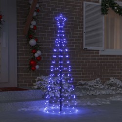 Arbre de Noël LED avec piquets au sol Bleu 250 cm Fer 512638512638