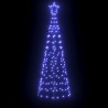 Arbre de Noël LED avec piquets au sol Bleu 250 cm Fer 512638512638