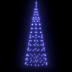 Arbre de Noël LED avec piquets au sol Bleu 250 cm Fer 512638512638