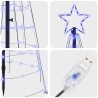 Arbre de Noël LED avec piquets au sol Bleu 250 cm Fer 512638512638