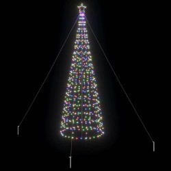 Arbre de Noël LED avec piquets au sol Multicolore 400 cm Fer 512639512639