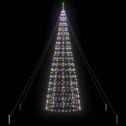 Arbre de Noël LED avec piquets au sol Multicolore 400 cm Fer 512639512639