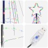 Arbre de Noël LED avec piquets au sol Multicolore 400 cm Fer 512639512639