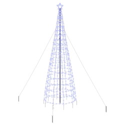 Arbre de Noël LED avec piquets au sol Bleu 400 cm Fer 512641512641