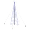 Arbre de Noël LED avec piquets au sol Bleu 400 cm Fer 512641512641