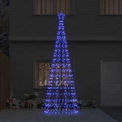 Arbre de Noël LED avec piquets au sol Bleu 400 cm Fer 512641512641