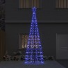 Arbre de Noël LED avec piquets au sol Bleu 400 cm Fer 512641512641