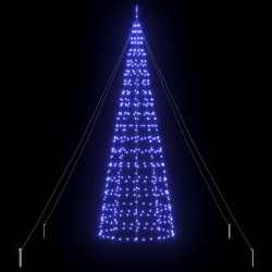 Arbre de Noël LED avec piquets au sol Bleu 400 cm Fer 512641512641