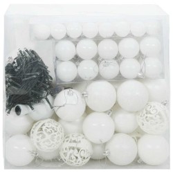 Ensemble de Boules de Noël avec 300 LED 120 pcs Blanc Plastique 512647512647