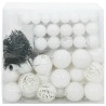 Ensemble de Boules de Noël avec 300 LED 120 pcs Blanc Plastique 512647512647