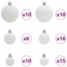 Ensemble de Boules de Noël avec 300 LED 120 pcs Blanc Plastique 512647512647